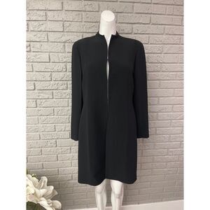 DD Collection Women Black Long Sleeve Long Jacket Size 10